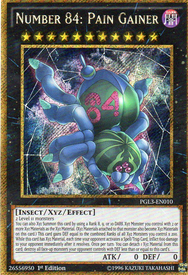 Number 84: Pain Gainer [PGL3-EN010] Gold Secret Rare 
