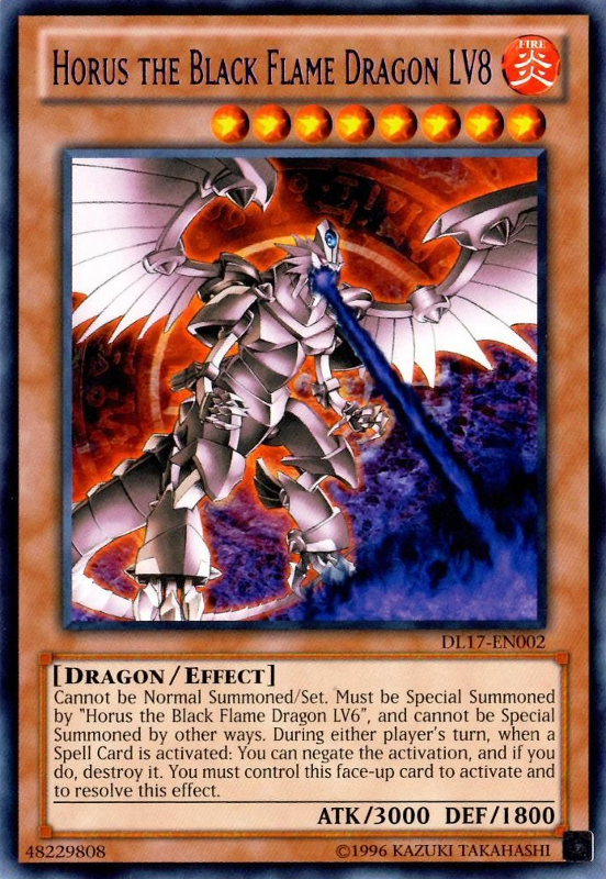 Horus the Black Flame Dragon LV8 (Purple) [DL17-EN002] Rare 