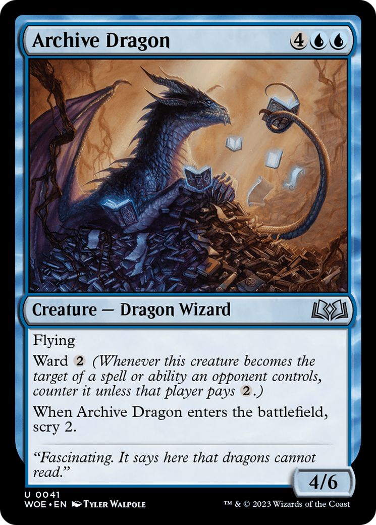 Archive Dragon [Wilds of Eldraine] 