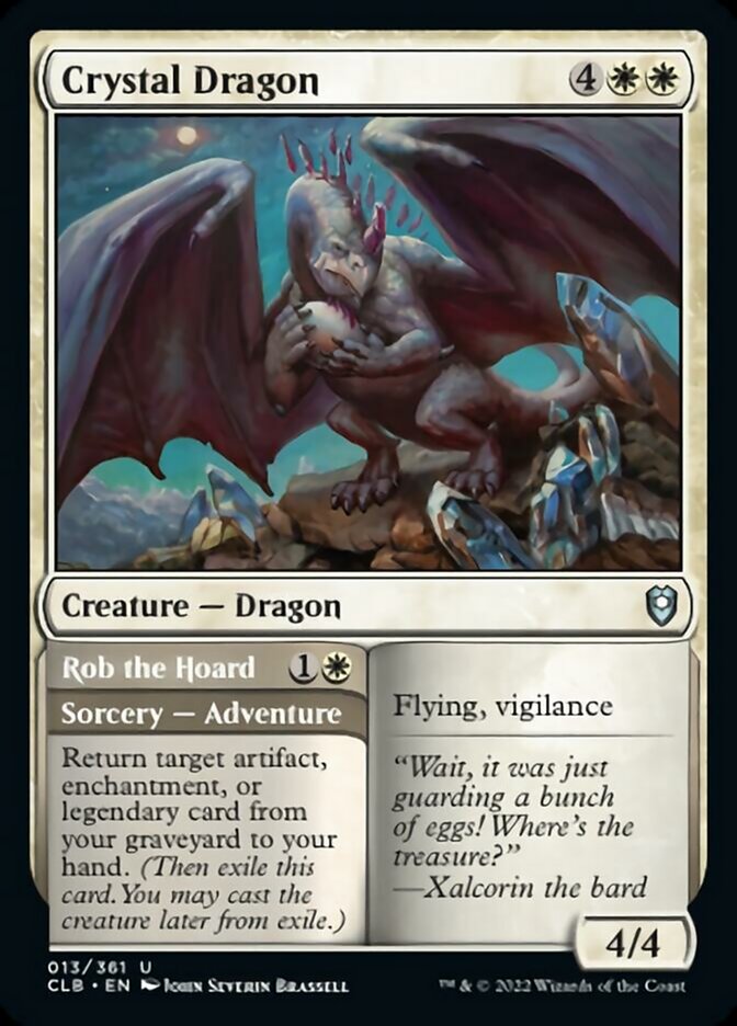 Crystal Dragon // Rob the Hoard [Commander Legends: Battle for Baldur's Gate] 