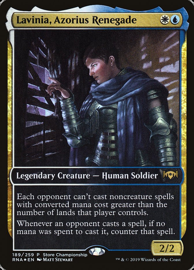 Lavinia, Azorius Renegade (Store Championship) (Full Art) [Ravnica Allegiance Promos] 