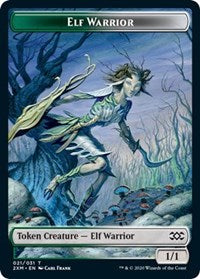 Elf Warrior // Plant Double-Sided Token [Double Masters Tokens] 