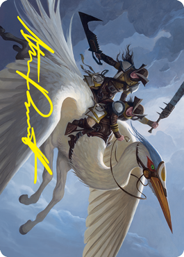 Gryffwing Cavalry Art Card (Gold-Stamped Signature) [Innistrad: Crimson Vow Art Series] 