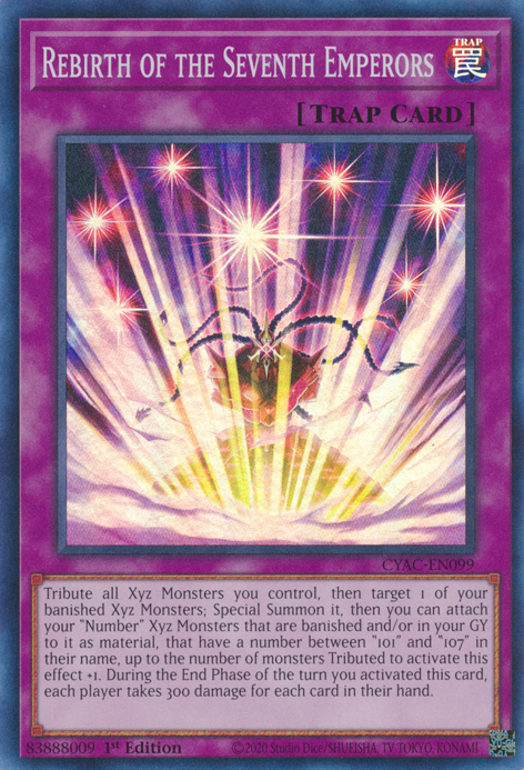 Rebirth of the Seventh Emperors [CYAC-EN099] Super Rare 