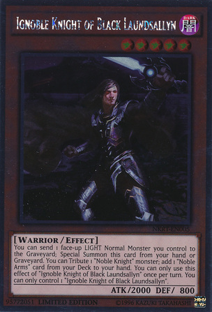 Ignoble Knight of Black Laundsallyn [NKRT-EN005] Platinum Rare 