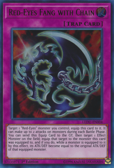 Red-Eyes Fang with Chain [LEDU-EN004] Ultra Rare 