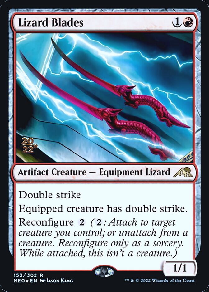 Lizard Blades [Kamigawa: Neon Dynasty Prerelease Promos] 