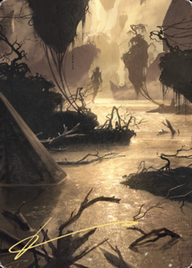 Murkwater Pathway Art Card (Gold-Stamped Signature) [Zendikar Rising Art Series] 