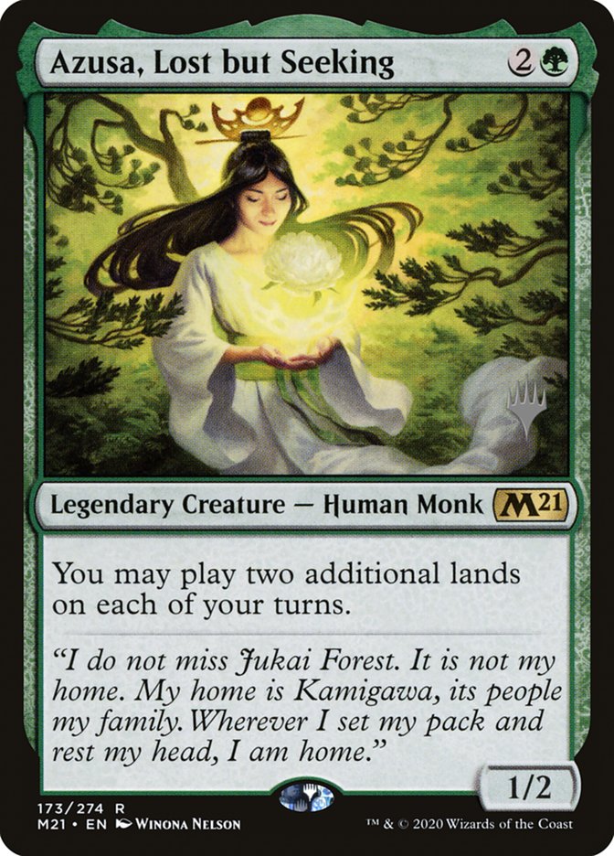 Azusa, Lost but Seeking (Promo Pack) [Core Set 2021 Promos] 