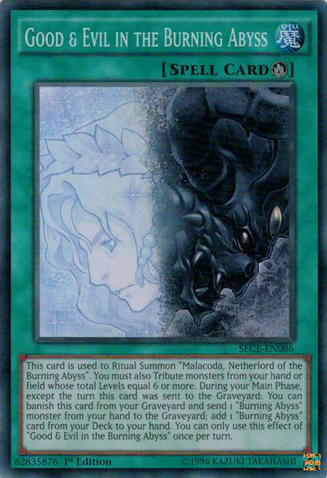 Good &amp; Evil in the Burning Abyss [SECE-EN086] Super Rare 