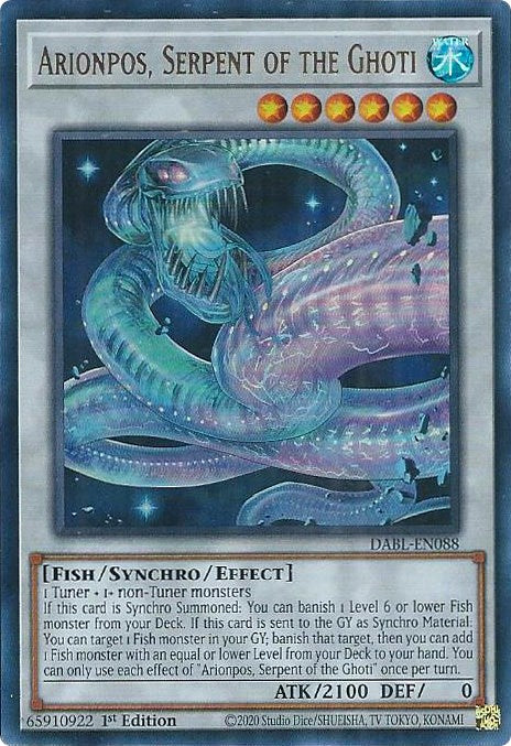 Arionpos, Serpent of the Ghoti [DABL-EN088] Ultra Rare 