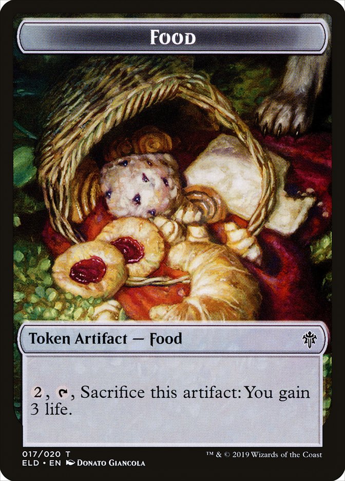 Wolf // Food (17) Double-Sided Token [Throne of Eldraine Tokens] 