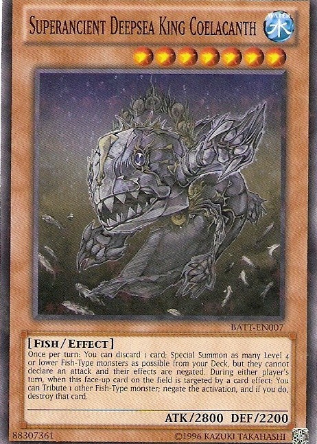 Superancient Deepsea King Coelacanth [BATT-EN007] Starfoil Rare 