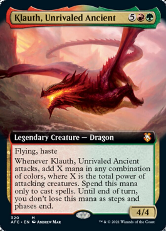 Klauth, Unrivaled Ancient (Extended Art) [Dungeons &amp; Dragons: Adventures in the Forgotten Realms Commander] 