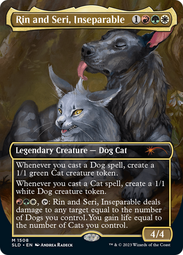 Rin and Seri, Inseparable (1508) // Rin and Seri, Inseparable [Secret Lair Commander Deck: Raining Cats and Dogs] 