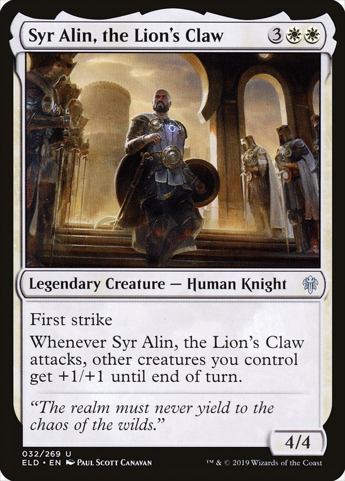 Syr Alin, the Lion's Claw [Throne of Eldraine] 