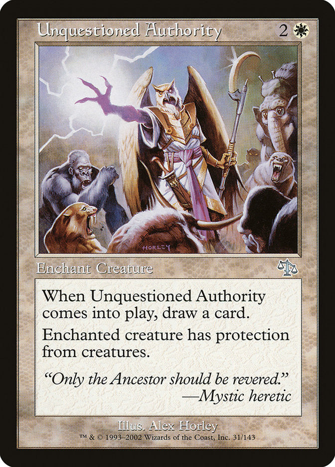 Unquestioned Authority [Judgment]