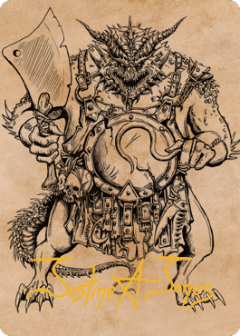 Thrakkus the Butcher Art Card (Gold-Stamped Signature) [Commander Legends: Battle for Baldur's Gate Art Series] 