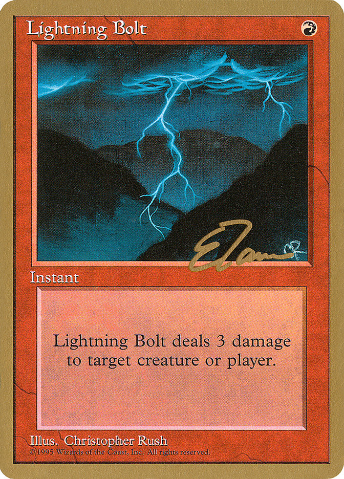 Lightning Bolt (Eric Tam) [Pro Tour Collector Set] 