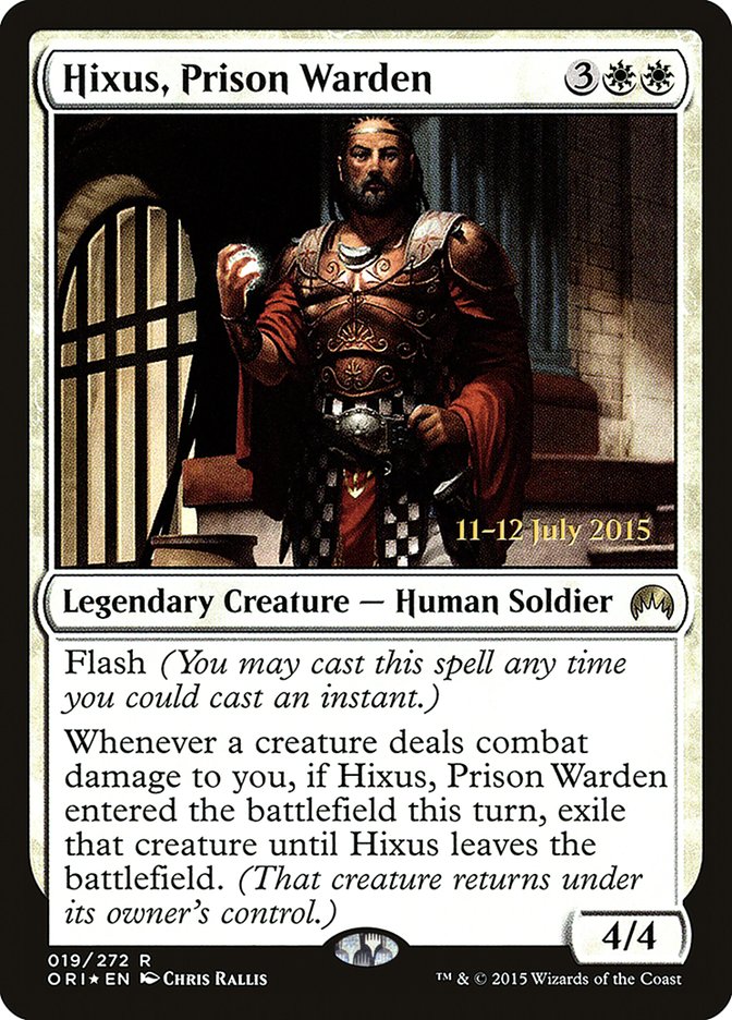 Hixus, Prison Warden [Magic Origins Prerelease Promos] 