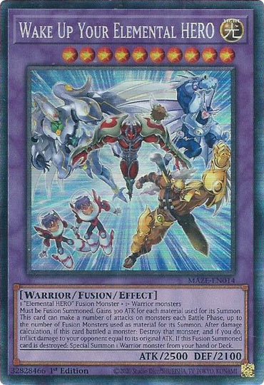 Wake Up Your Elemental HERO [MAZE-EN014] Collector's Rare 