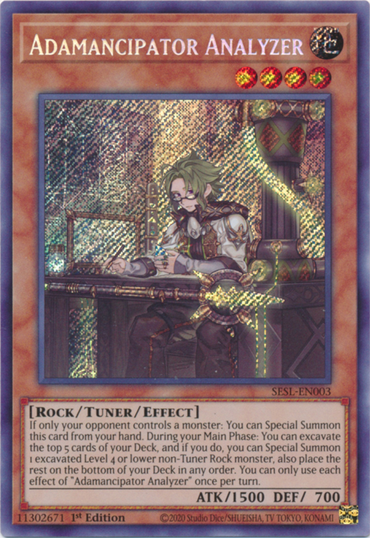 Adamancipator Analyzer [SESL-EN003] Secret Rare 