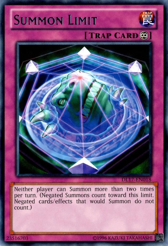 Summon Limit (Purple) [DL17-EN018] Rare 