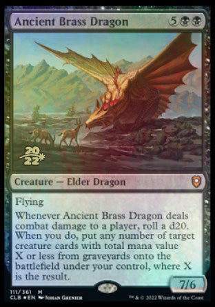 Ancient Brass Dragon [Commander Legends: Battle for Baldur's Gate Prerelease Promos] 