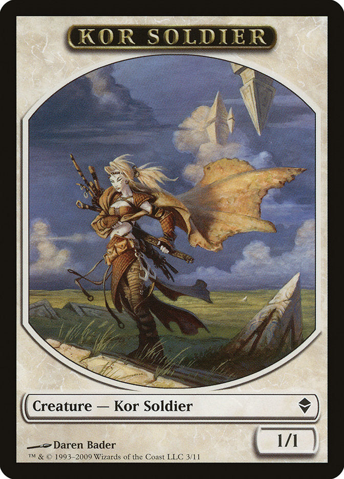 Kor Soldier Token [Zendikar Tokens] 