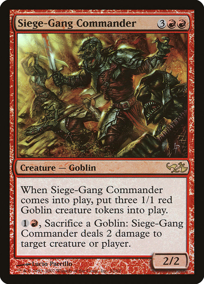 Siege-Gang Commander [Duel Decks: Elves vs. Goblins] 