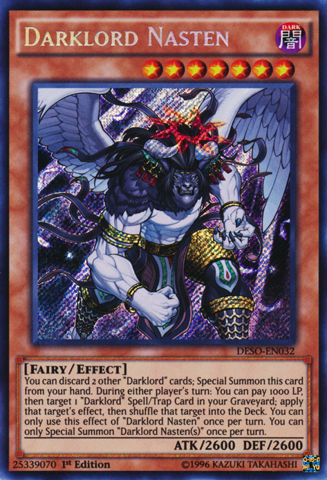 Darklord Nasten [DESO-EN032] Secret Rare 