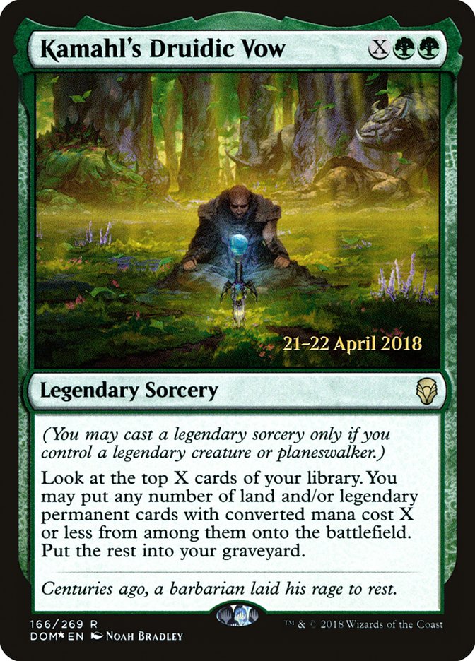 Kamahl's Druidic Vow [Dominaria Prerelease Promos] 