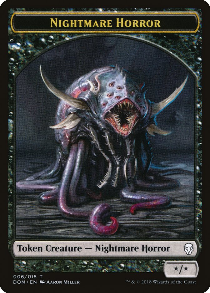 Nightmare Horror Token [Dominaria Tokens] 