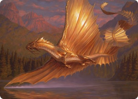 Adult Gold Dragon Art Card [Dungeons & Dragons: Adventures in the Forgotten Realms Art Series] 