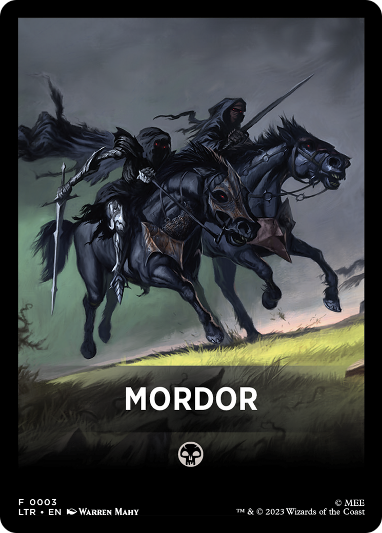 Mordor Theme Card [The Lord of the Rings: Tales of Middle-Earth Tokens] 