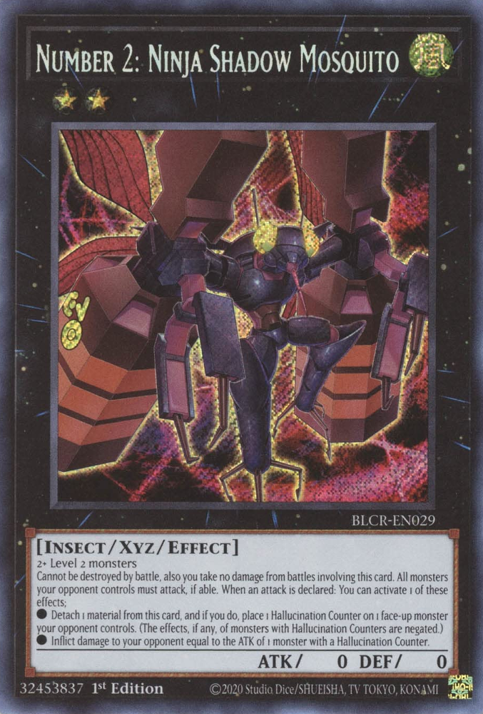 Number 2: Ninja Shadow Mosquito [BLCR-EN029] Secret Rare 