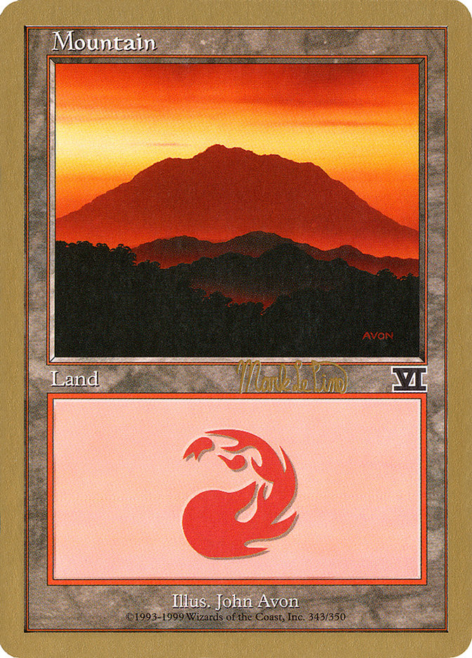 Mountain (mlp346a) (Mark Le Pine) [World Championship Decks 1999] 