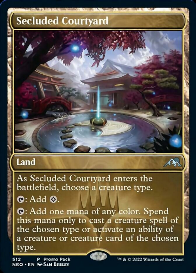 Secluded Courtyard (Promo Pack) [Kamigawa: Neon Dynasty Promos] 