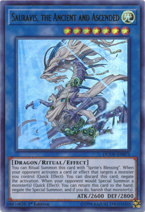 Sauravis, the Ancient and Ascended [DUOV-EN075] Ultra Rare 