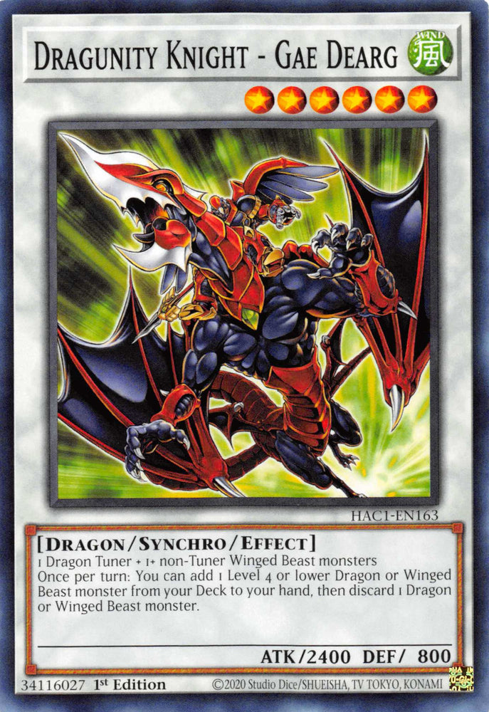 Dragunity Knight - Gae Dearg [HAC1-EN163] Common 