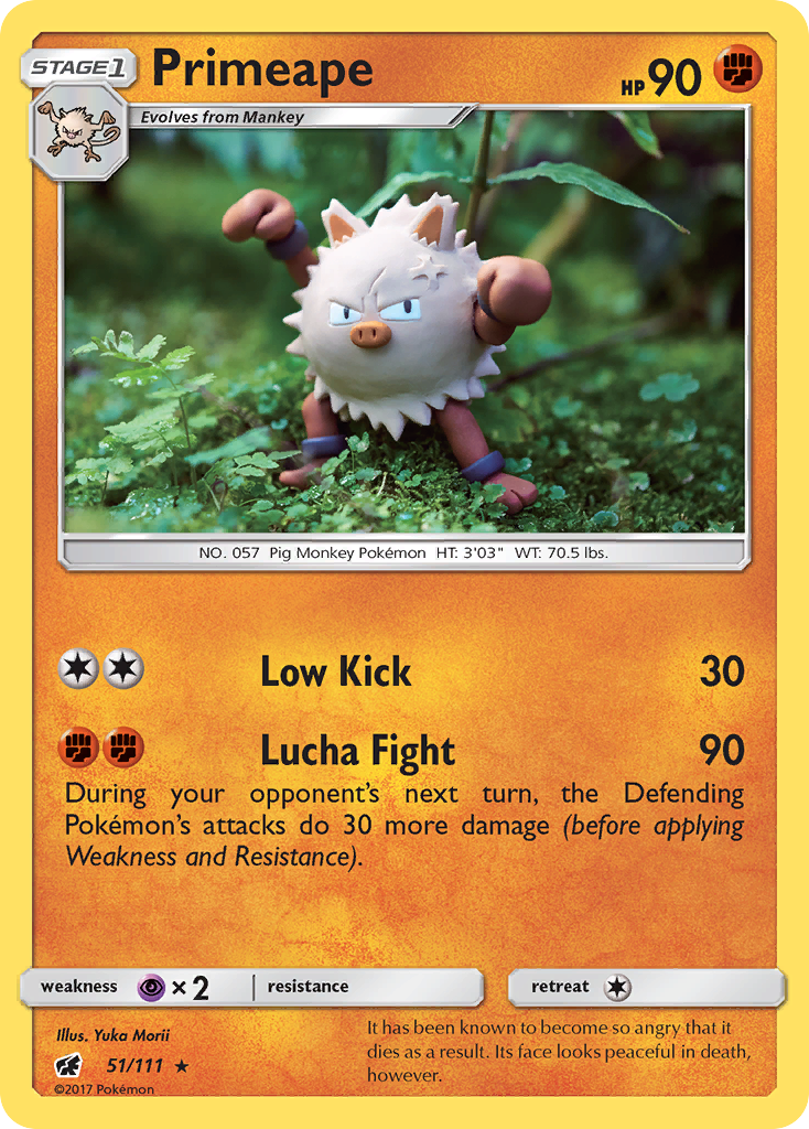 Primeape (51/111) [Sun & Moon: Crimson Invasion]