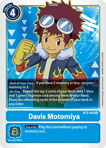 Davis Motomiya [BT3-093] [Release Special Booster Ver.1.5] 