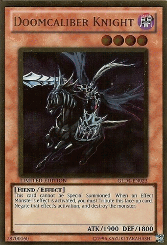 Doomcaliber Knight [GLD4-EN023] Gold Rare 