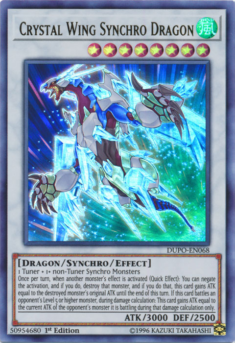 Crystal Wing Synchro Dragon [DUPO-EN068] Ultra Rare 