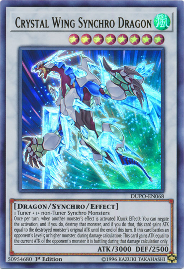 Crystal Wing Synchro Dragon [DUPO-EN068] Ultra Rare 