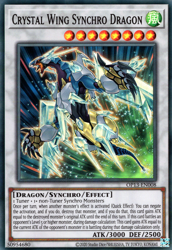 Crystal Wing Synchro Dragon [OP13-EN008] Super Rare 