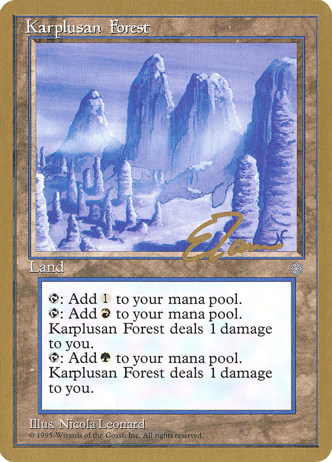 Karplusan Forest (Eric Tam) [Pro Tour Collector Set] 