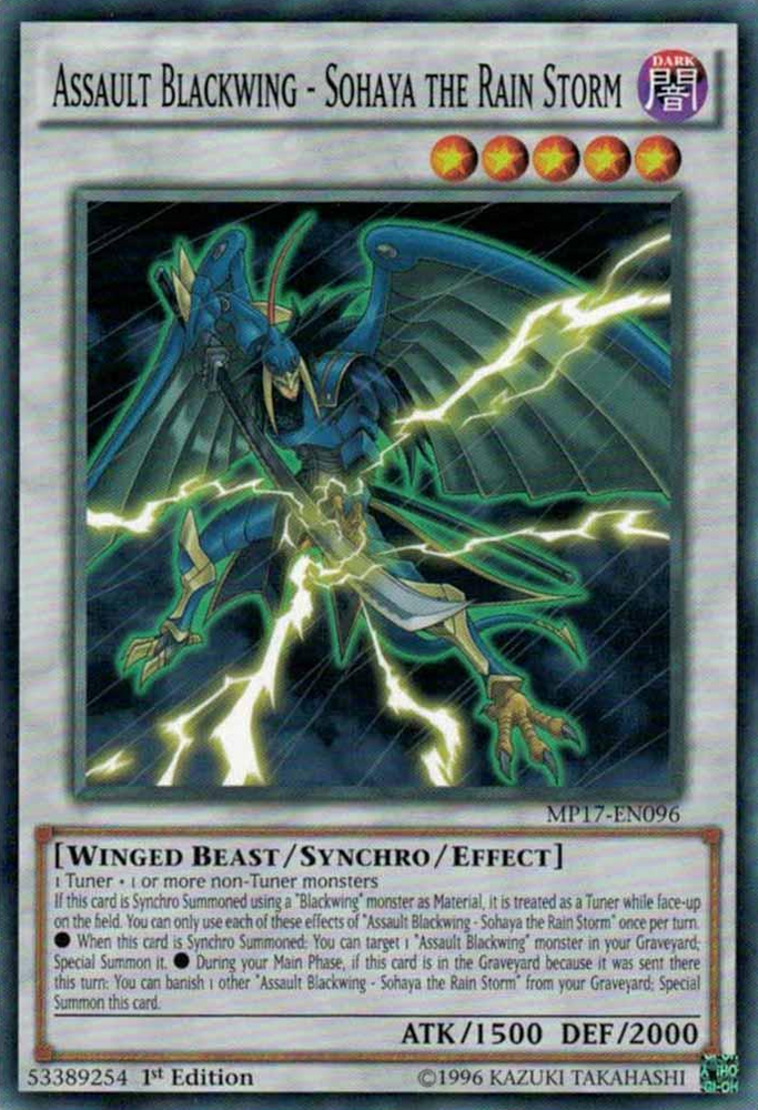 Assault Blackwing - Sohaya the Rain Storm [MP17-EN096] Common 