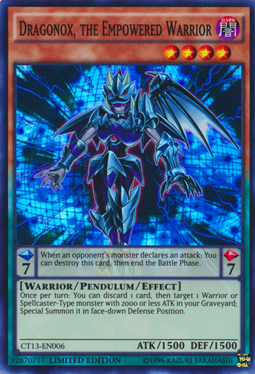 Dragonox, the Empowered Warrior [CT13-EN006] Super Rare 