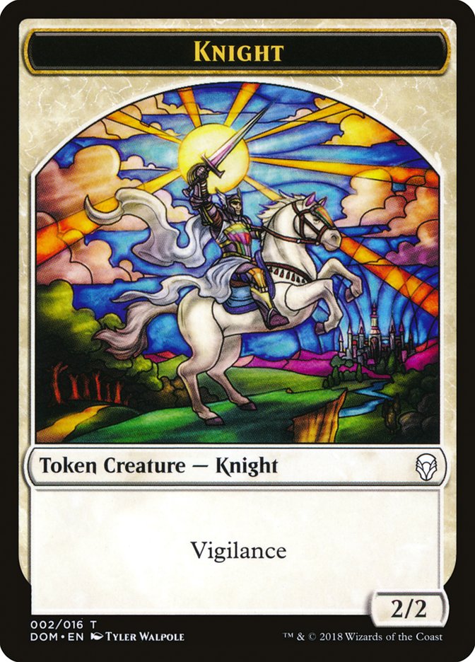 Knight Token (002/016) [Dominaria Tokens] 